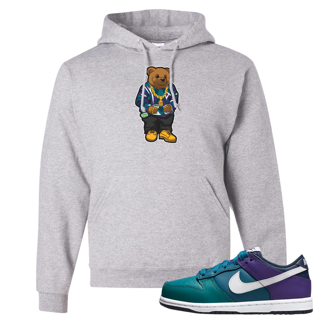 Teal Purple Low Dunks Hoodie | Sweater Bear, Ash