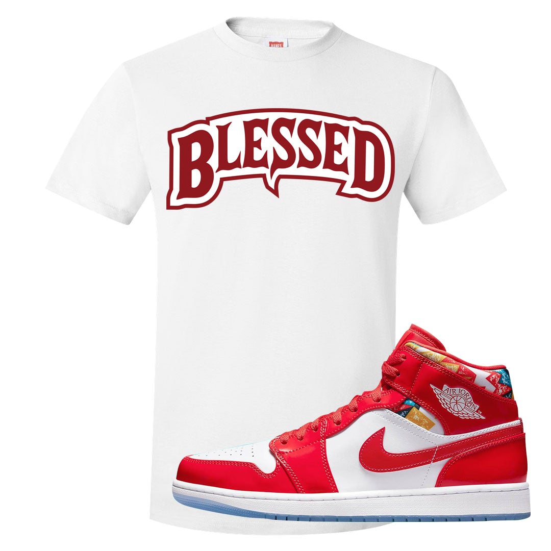 Barcelona Sweater Mid 1s T Shirt | Blessed Arch, White