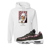 Olive Pink Camo 95s Hoodie | God Told Me, White