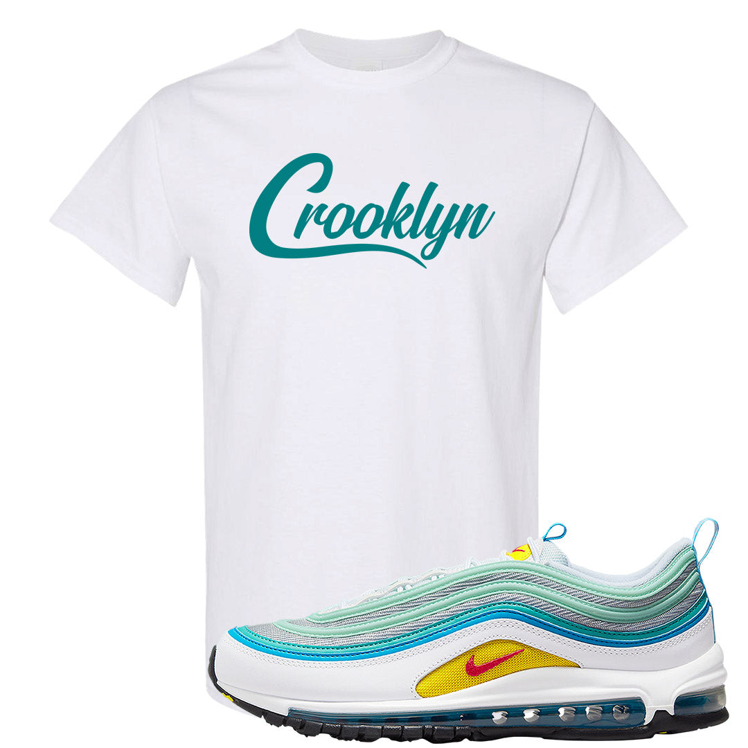 Spring Floral 97s T Shirt | Crooklyn, White