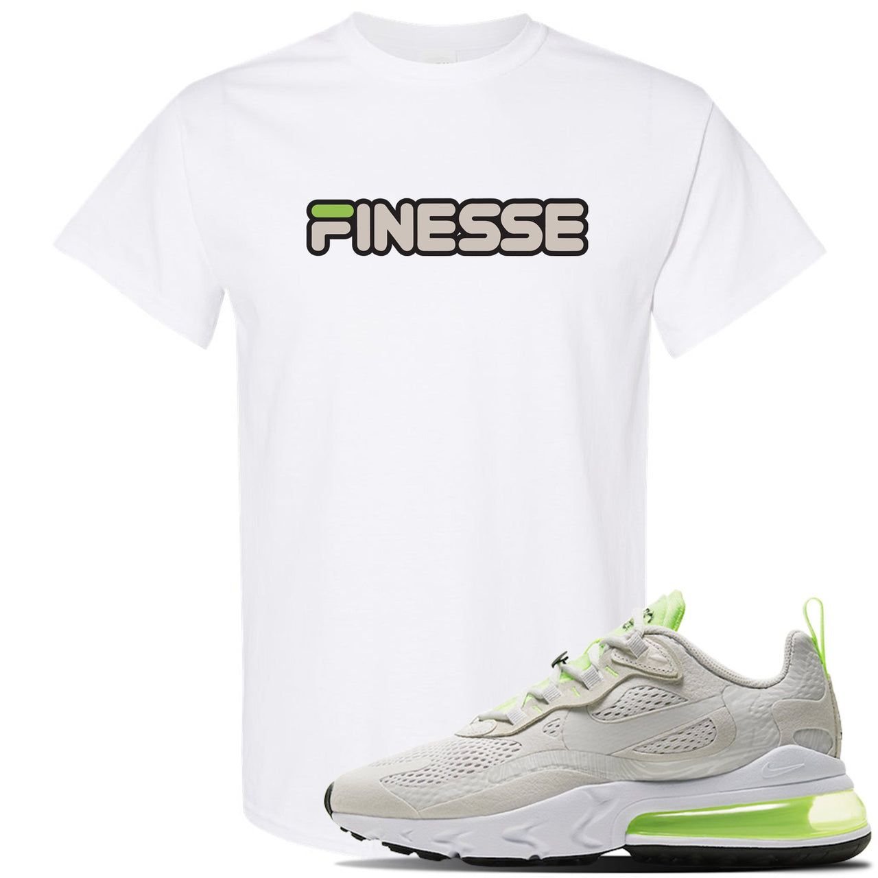 Ghost Green React 270s T Shirt | Finesse, White
