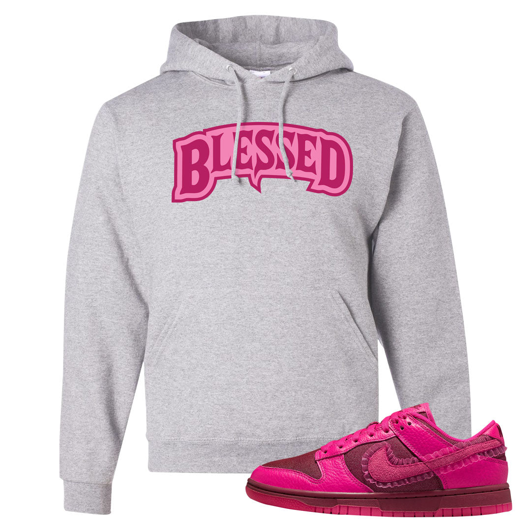 2022 Valentine's Day Low Dunks Hoodie | Blessed Arch, Ash