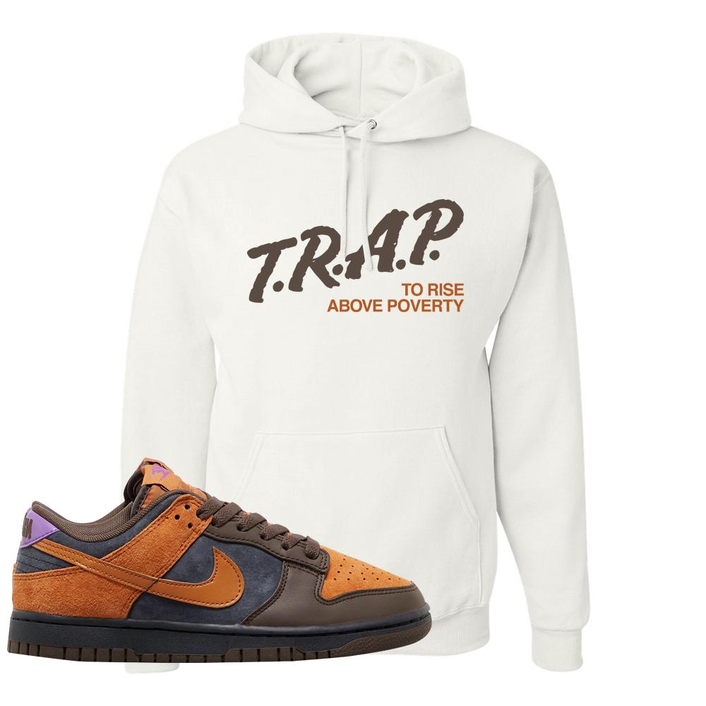 SB Dunk Low Cider Hoodie | Trap To Rise Above Poverty, White