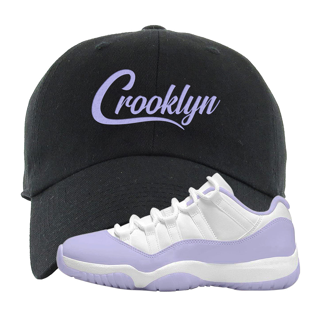 Pure Violet Low 11s Dad Hat | Crooklyn, Black