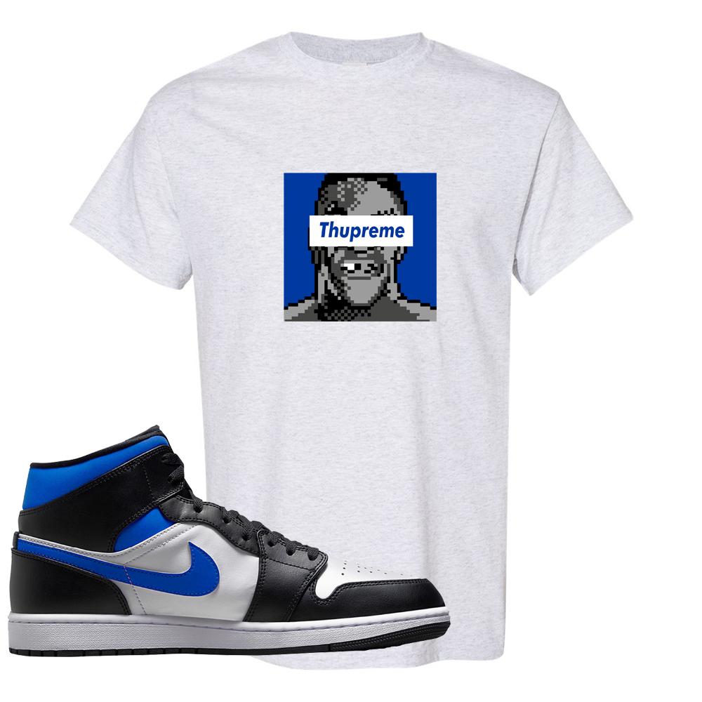 Air Jordan 1 Mid Royal T Shirt | Thupreme, Ash