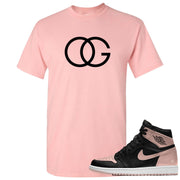 Pink and black t-shirt to match Crimson Tint Jordan 1 shoes