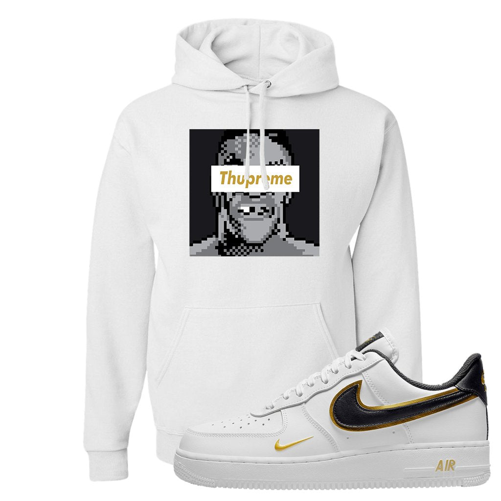 Air Force 1 Low White Gold Hoodie | Thupreme, White