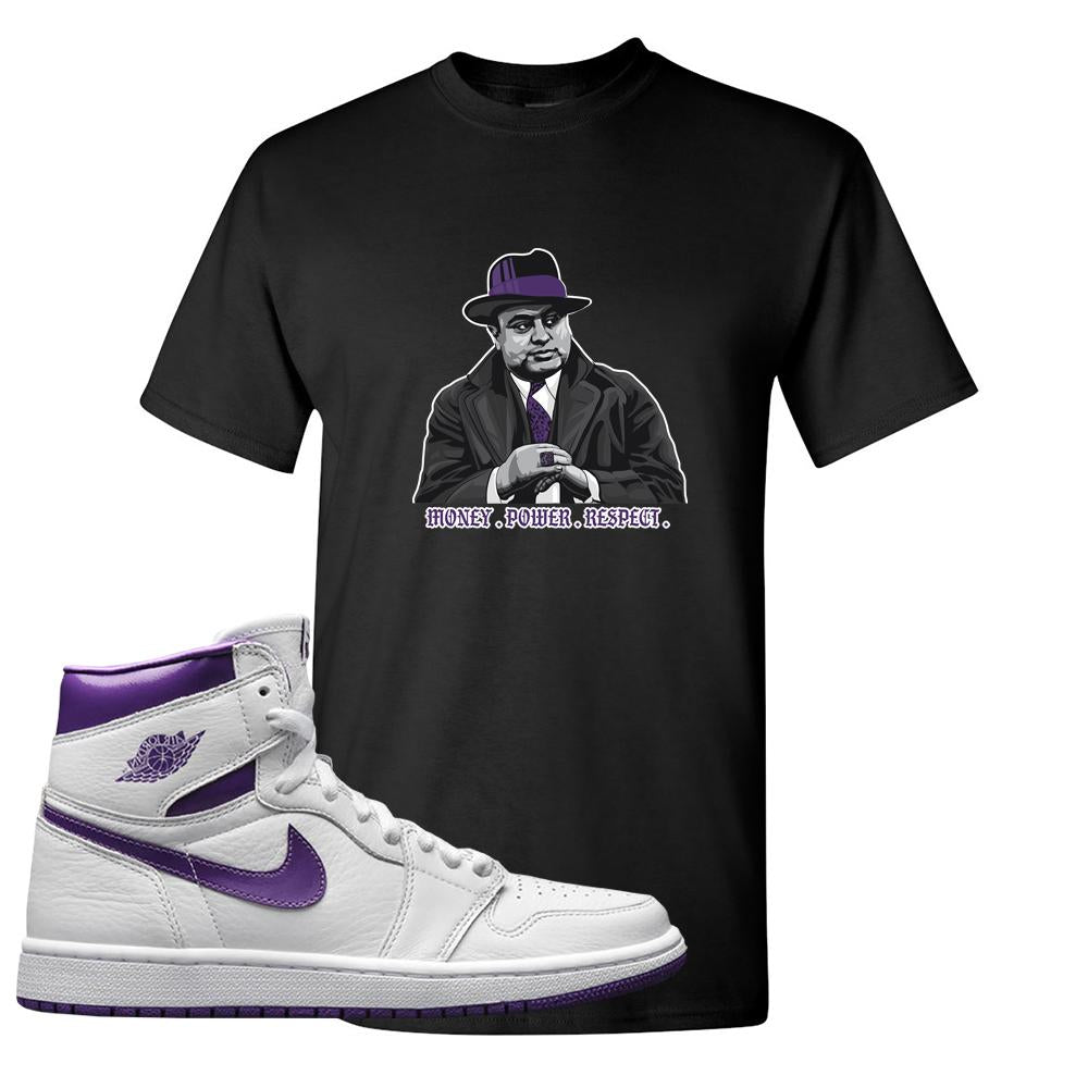 Air Jordan 1 Metallic Purple T Shirt | Capone Illustration, Black