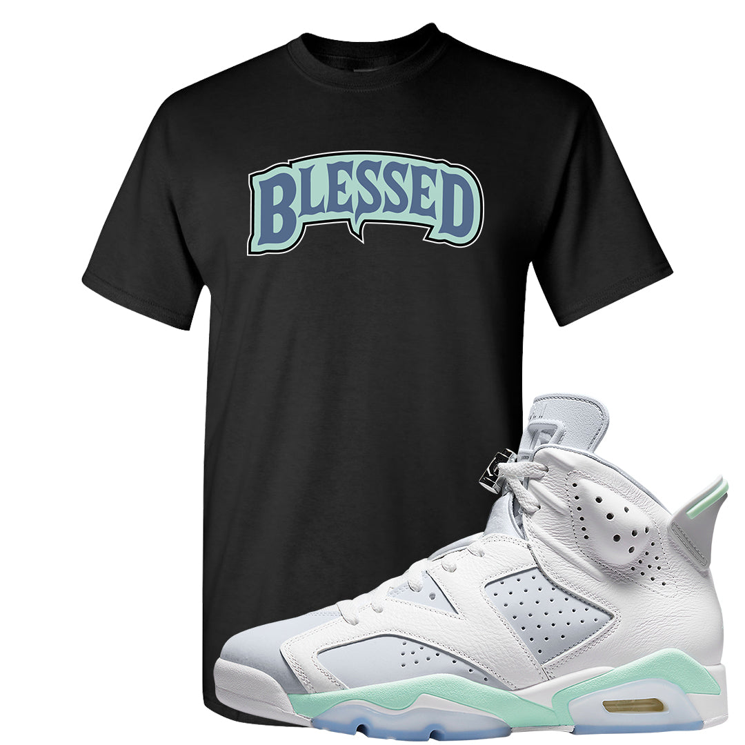 Mint Foam 6s T Shirt | Blessed Arch, Black