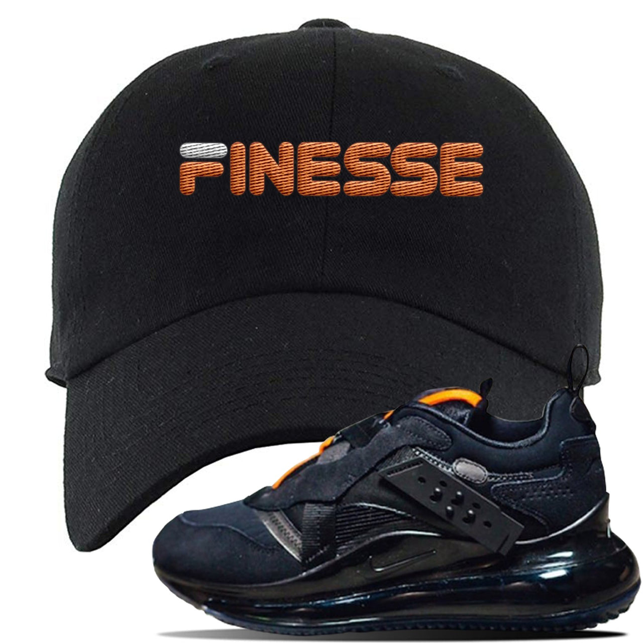 Air Max 720 OBJ Slip Sneaker Black Dad Hat | Hat to match Nike Air Max 720 OBJ Slip Shoes | Finesse
