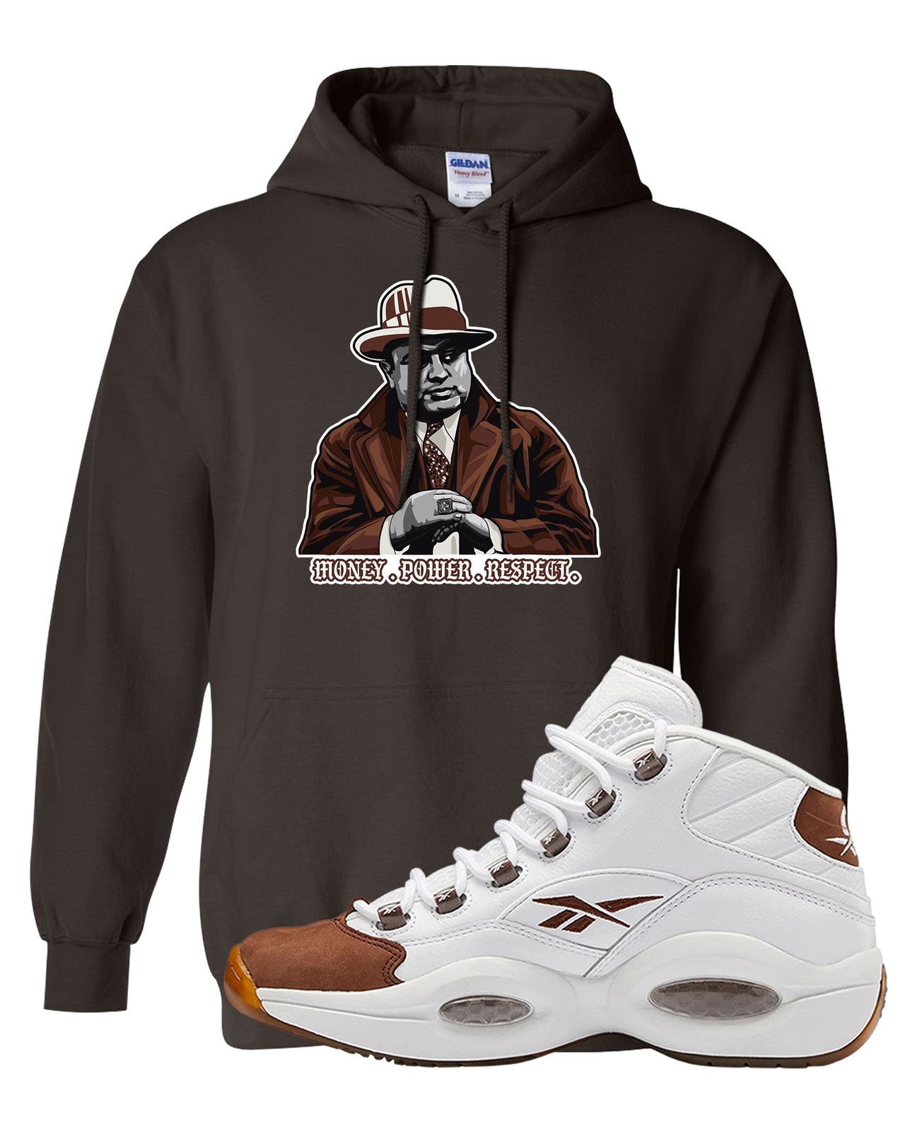 Mocha Question Mids Hoodie | Capone Illustration, Dark Chocolate