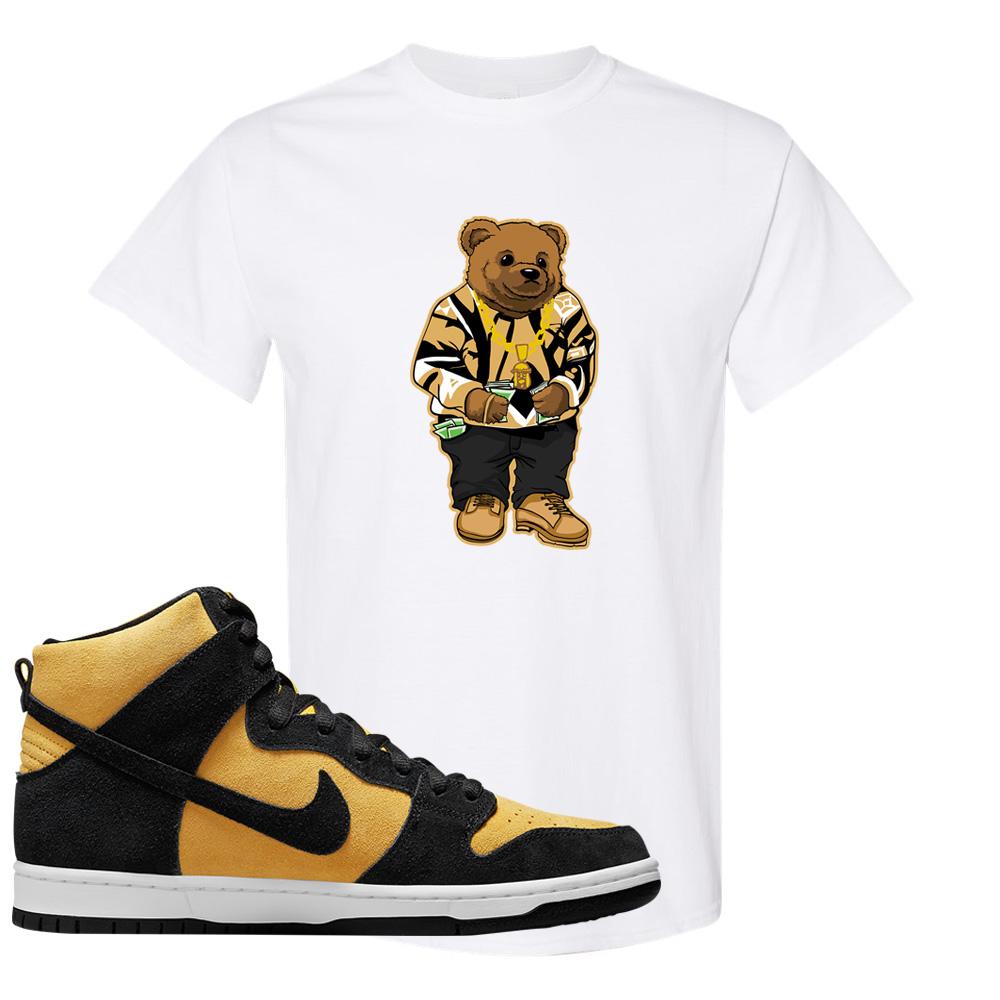 Reverse Goldenrod High Dunks T Shirt | Sweater Bear, White
