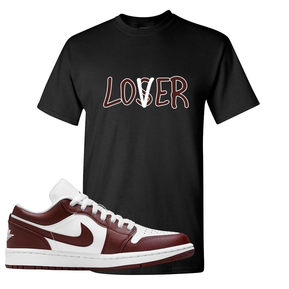 Air Jordan 1 Low Team Red T Shirt | Lover, Black