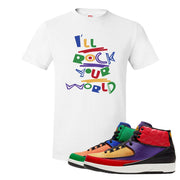 WMNS Multicolor Sneaker White T Shirt | Tees to match Nike 2 WMNS Multicolor Shoes | I'll Rock Your World