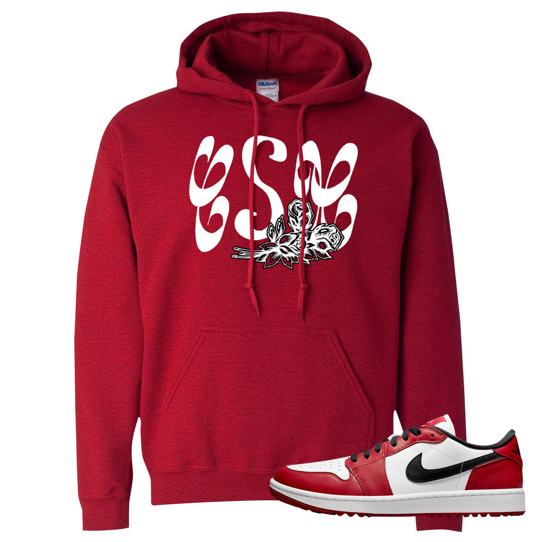 Chicago Golf Low 1s Hoodie | Certified Sneakerhead, Red