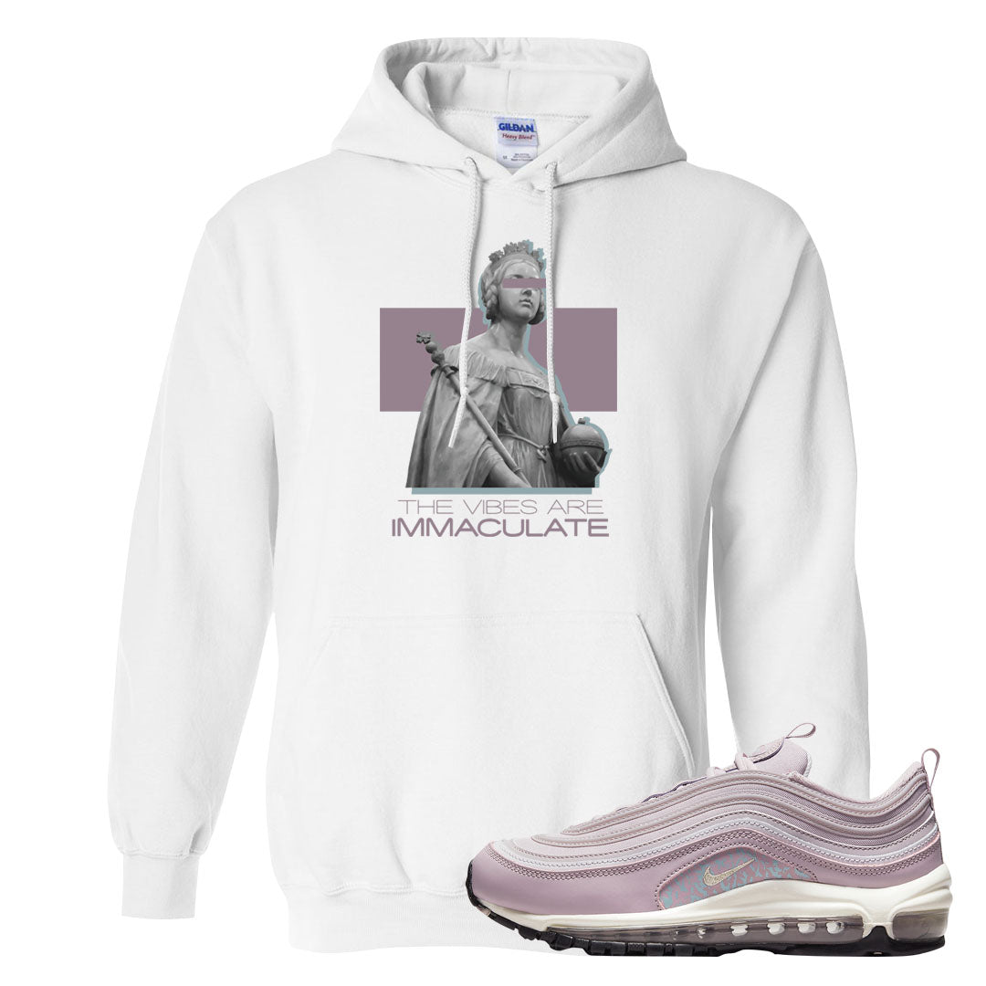Plum Fog 97s Hoodie | The Vibes Are Immaculate, White