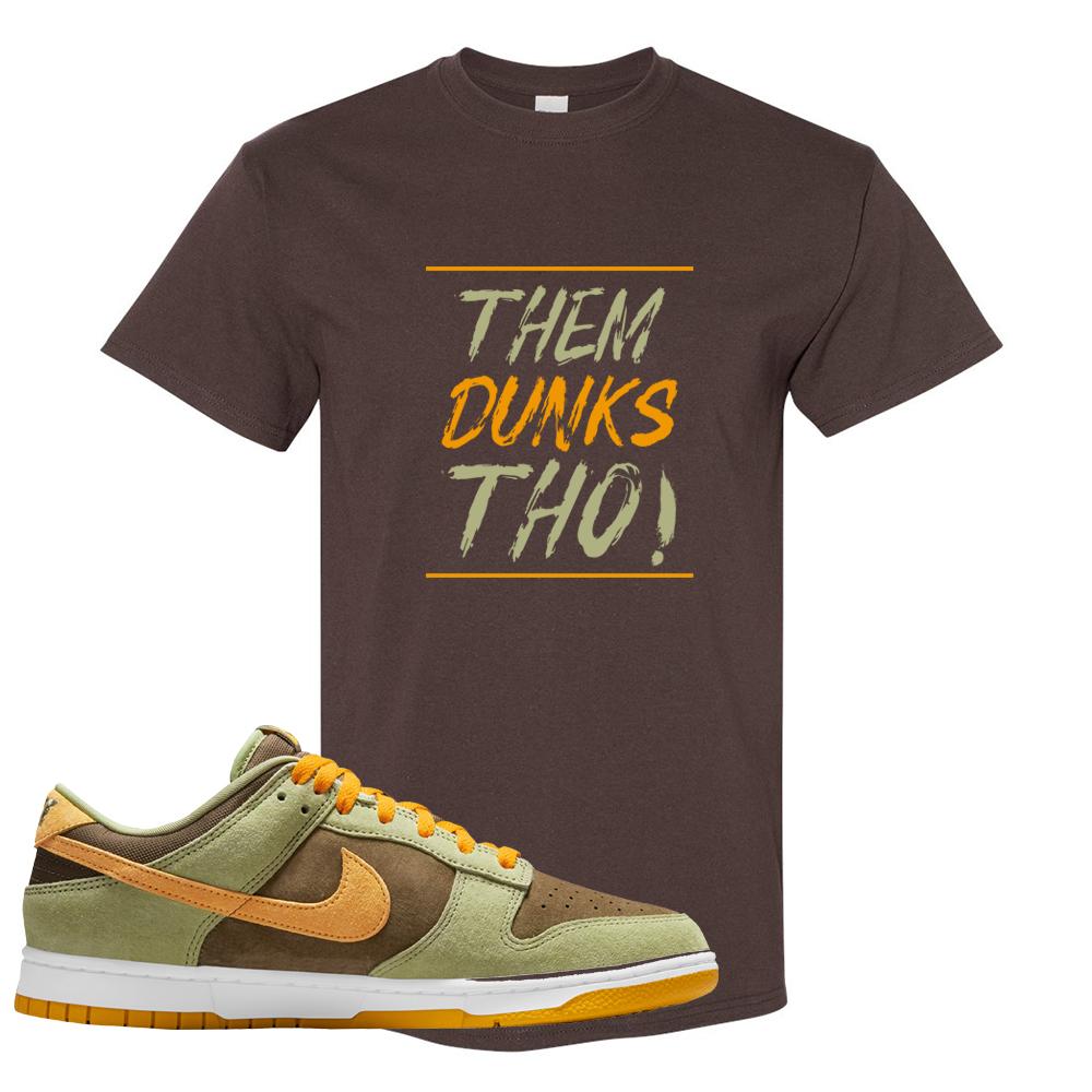 SB Dunk Low Dusty Olive T Shirt | Them Dunks Tho, Chocolate