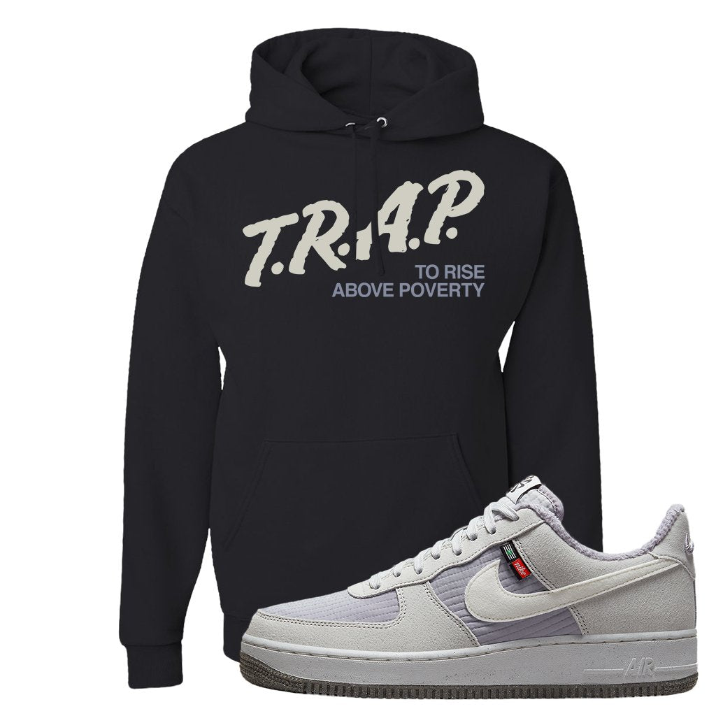 Toasty Low 1s Hoodie | Trap To Rise Above Poverty, Black