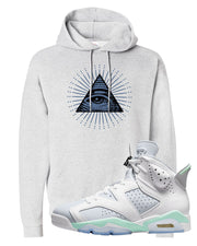 Mint Foam 6s Hoodie | All Seeing Eye, Ash