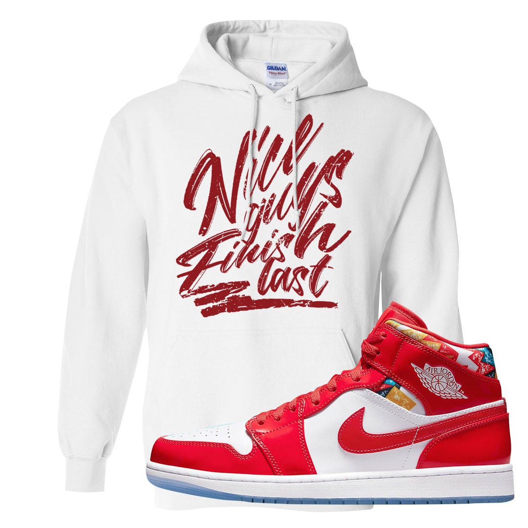 Barcelona Sweater Mid 1s Hoodie | Nice Guys Finish Last, White