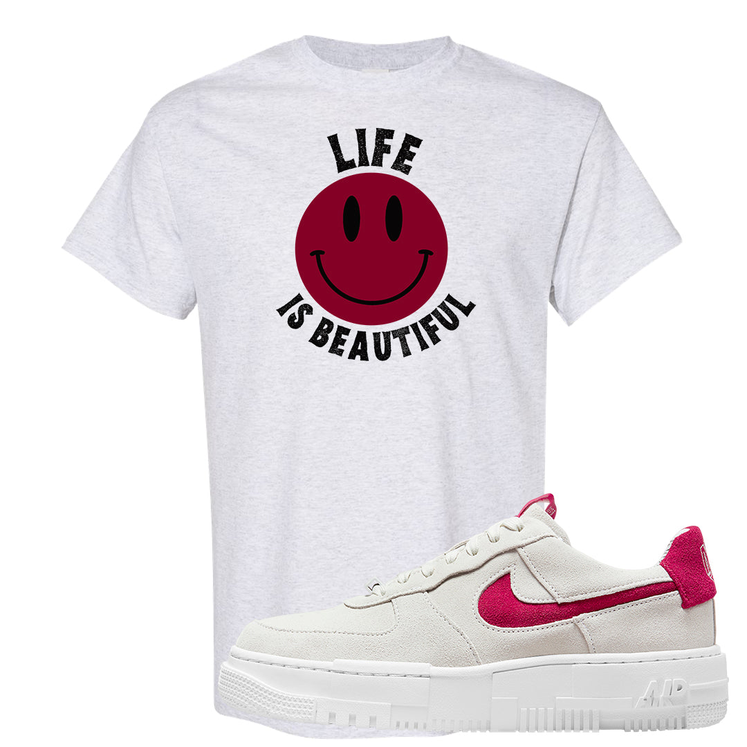 Mystic Hibiscus Pixel AF1s T Shirt | Smile Life Is Beautiful, Ash