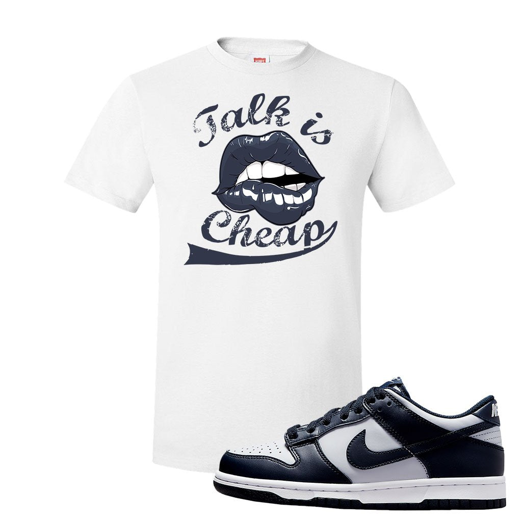 SB Dunk Low Georgetown T Shirt | Talk Is Cheap, White