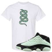 Single's Day Low 13s T Shirt | Coiled Snake, White