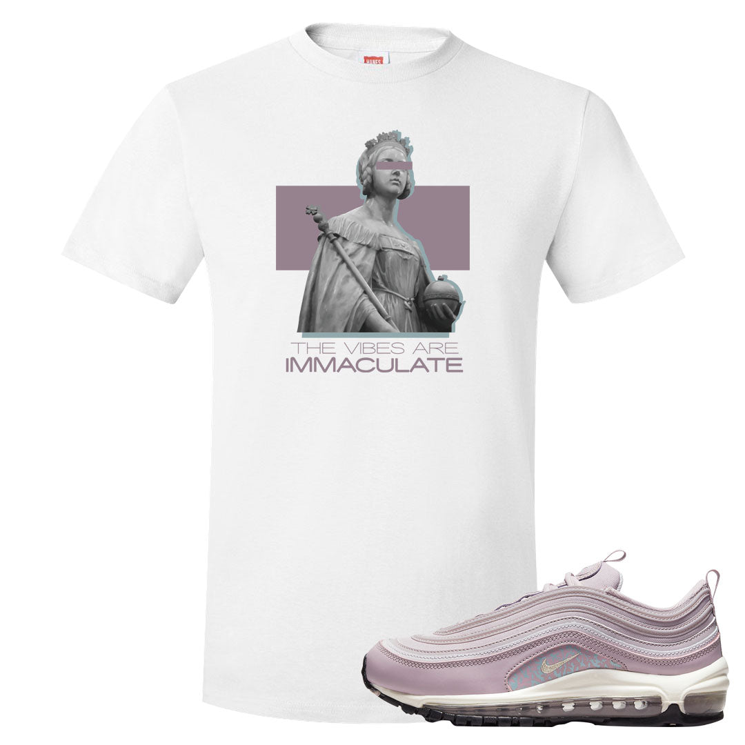 Plum Fog 97s T Shirt | The Vibes Are Immaculate, White