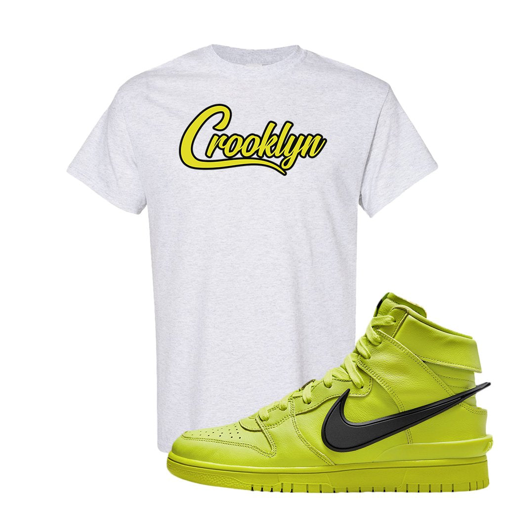 Atomic Green High Dunks T Shirt | Crooklyn, Ash