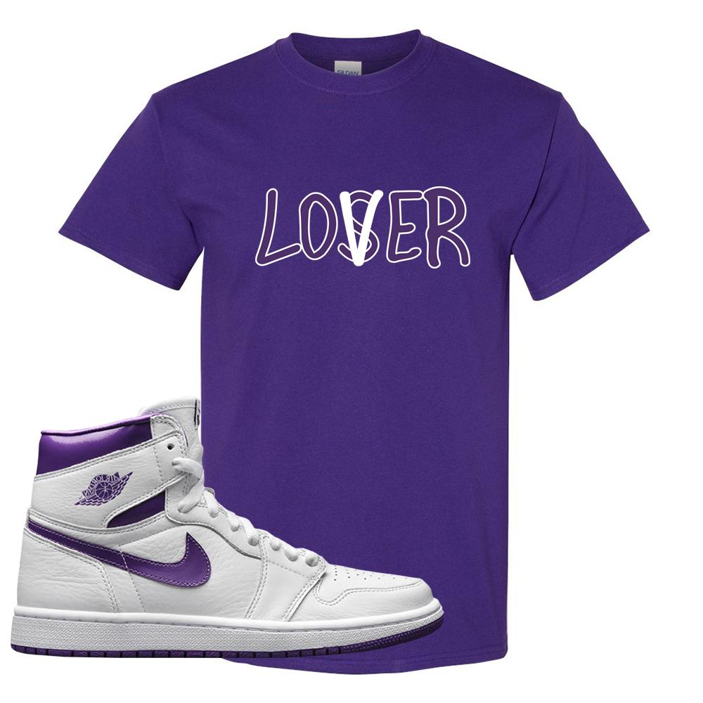 Air Jordan 1 Metallic Purple T Shirt | Lover, Purple