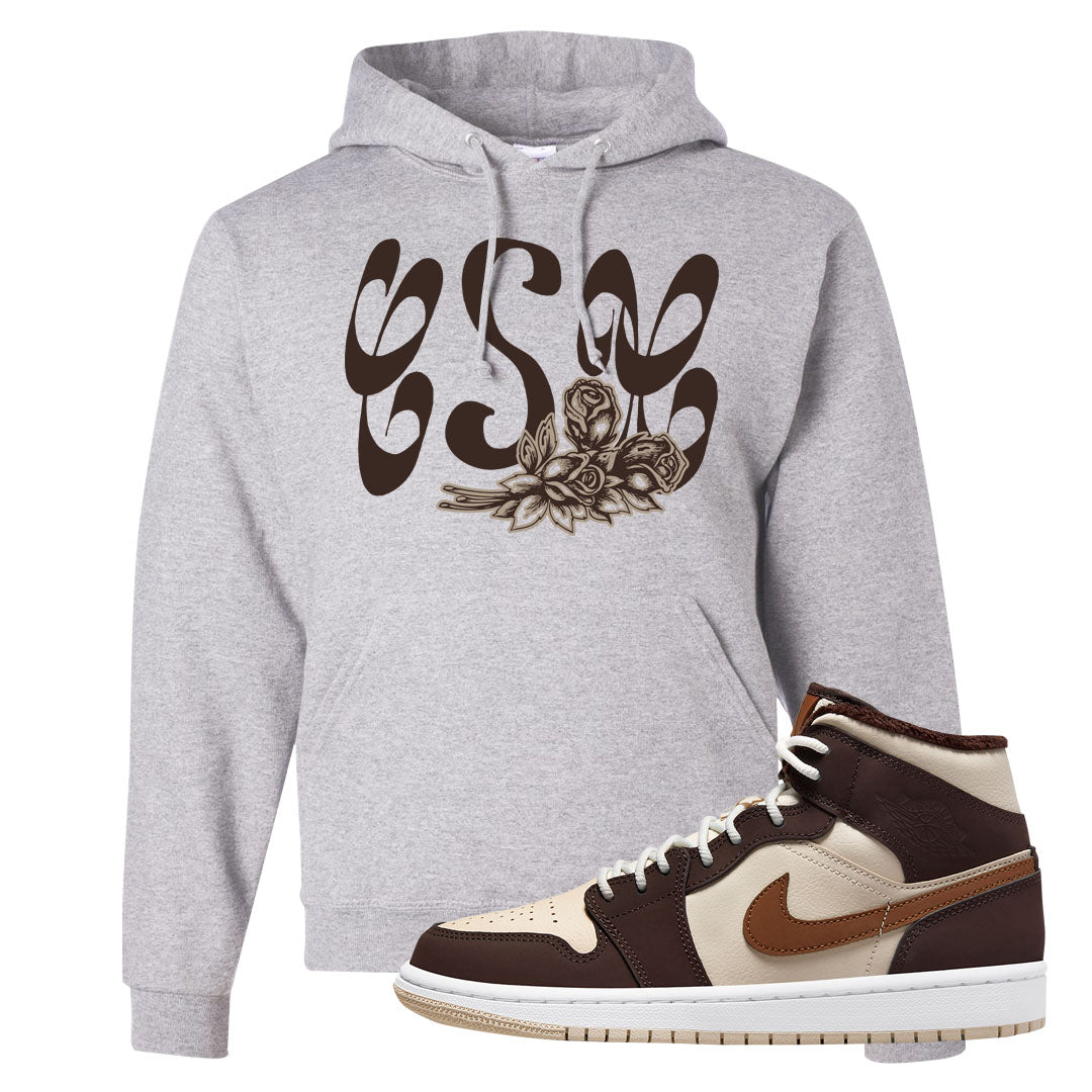 Brown Fleece Mid 1s Hoodie | Certified Sneakerhead, Ash