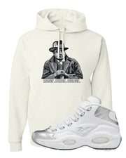 25th Anniversary Mid Questions Hoodie | Capone Illustration, White