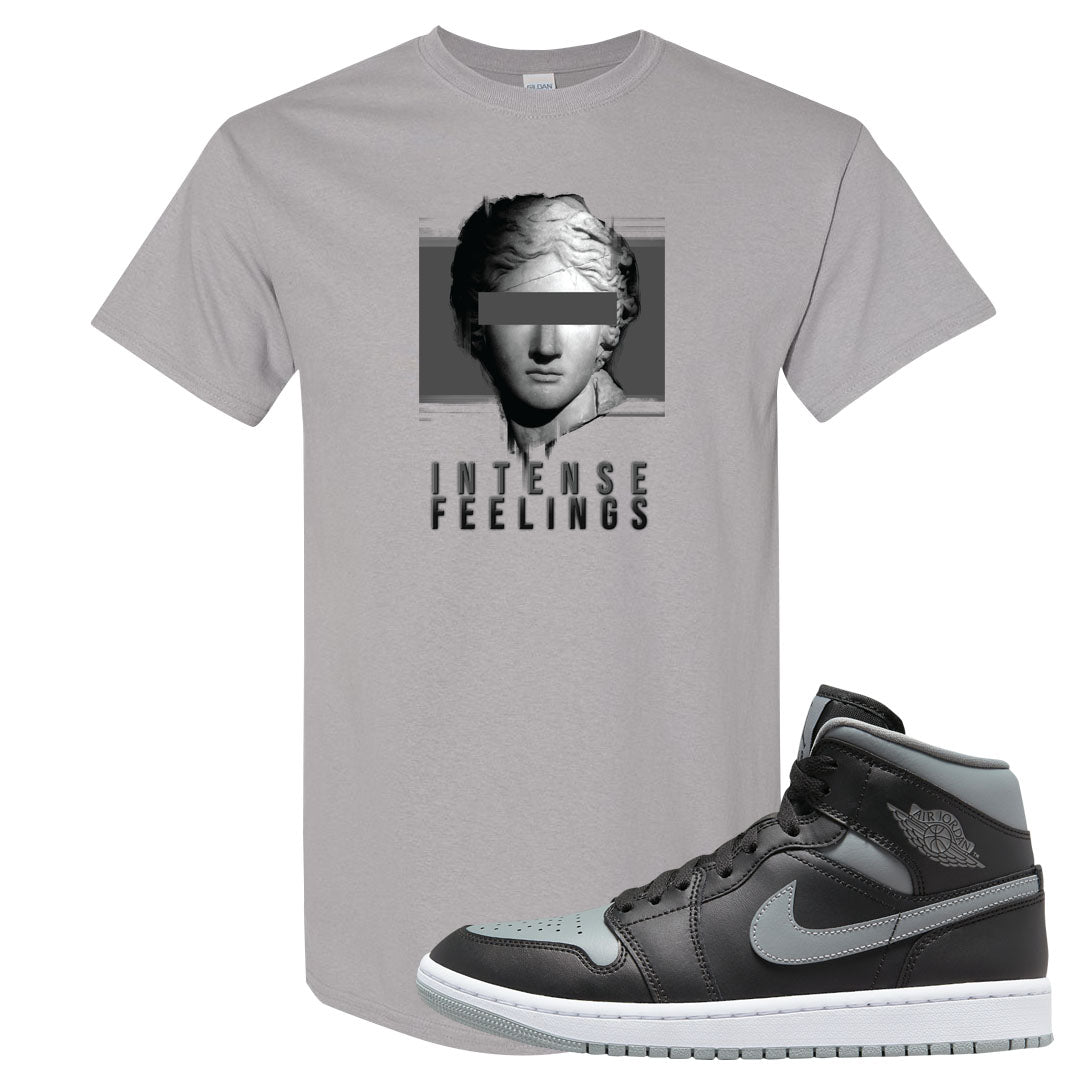 Alternate Shadow Mid 1s T Shirt | Intense Feelings, Gravel