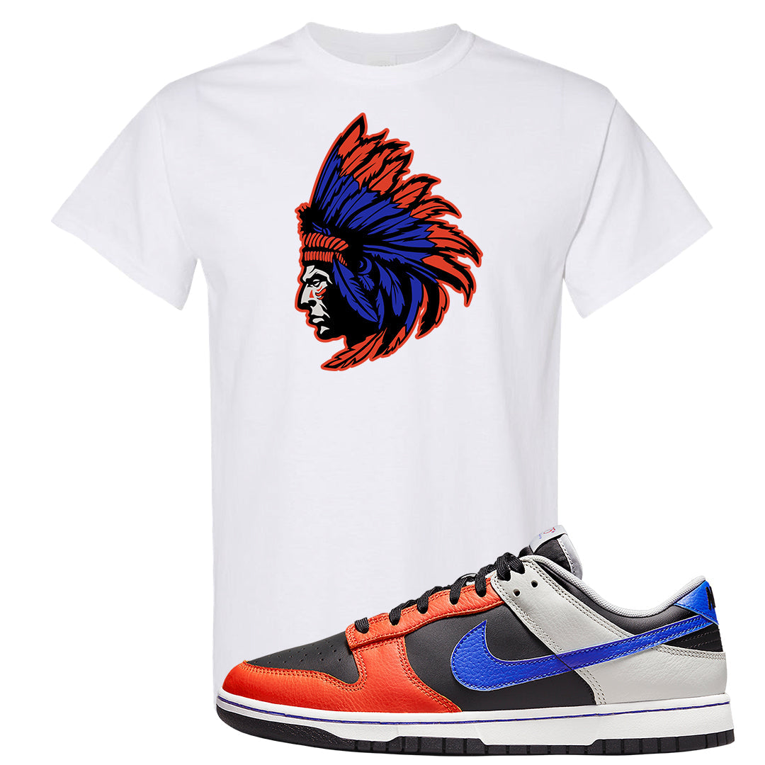 75th Anniversary Low Dunks T Shirt | Indian Chief, White