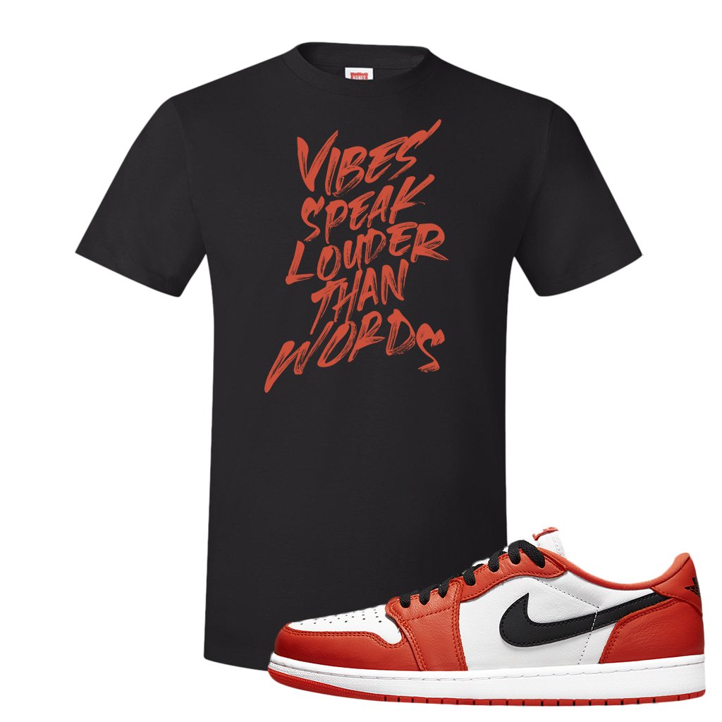 Starfish OG Low 1s T Shirt | Vibes Speak Louder Than Words, Black