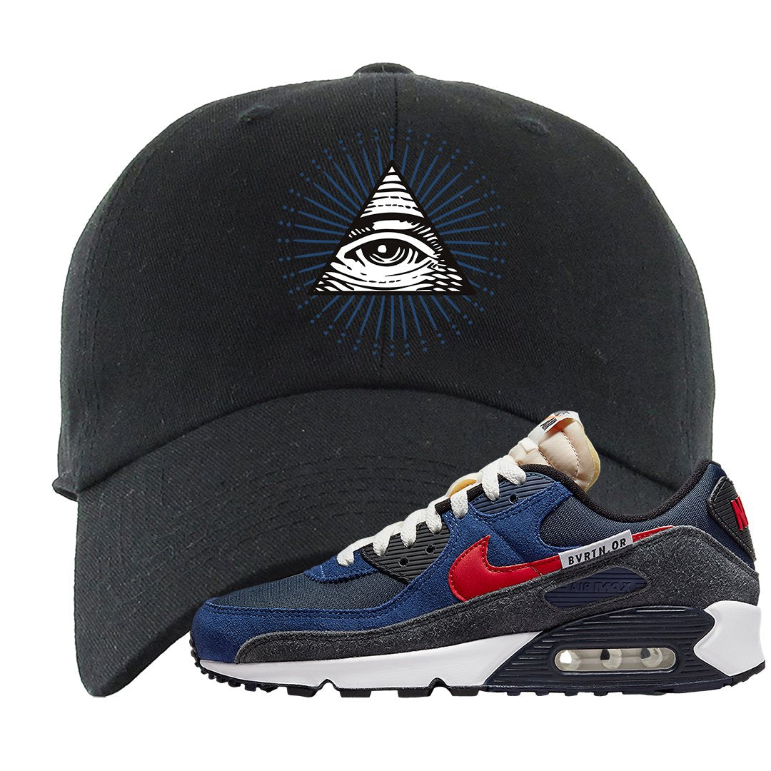 AMRC 90s Dad Hat | All Seeing Eye, Black