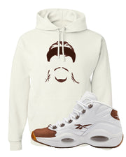 Mocha Question Mids Hoodie | Headband Corn Rows, White