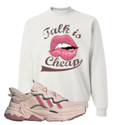 Adidas WMNS Ozweego Icy Pink Talk Is Cheap White Sneaker Hook Up Crewneck Sweatshirt