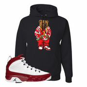 Jordan 9 Gym Red Sweater Bear Black Sneaker Hook Up Pullover Hoodie