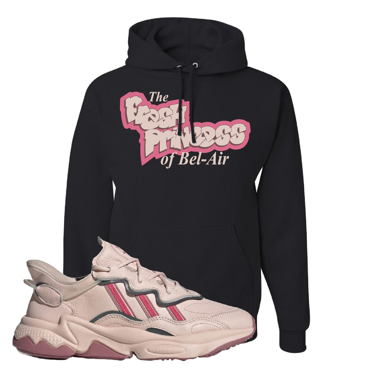 Adidas WMNS Ozweego Icy Pink Fresh Princess of Bel Air Black Sneaker Hook Up Pullover Hoodie