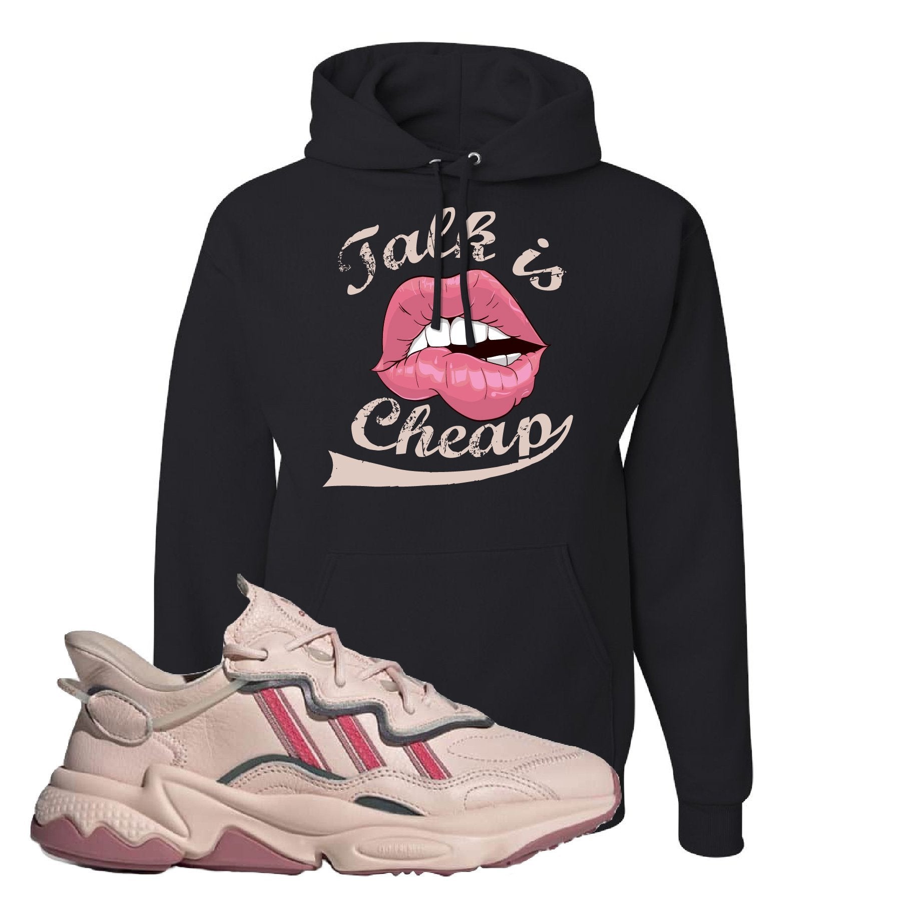Adidas WMNS Ozweego Icy Pink Talk is Cheap Black Sneaker Hook Up Pullover Hoodie