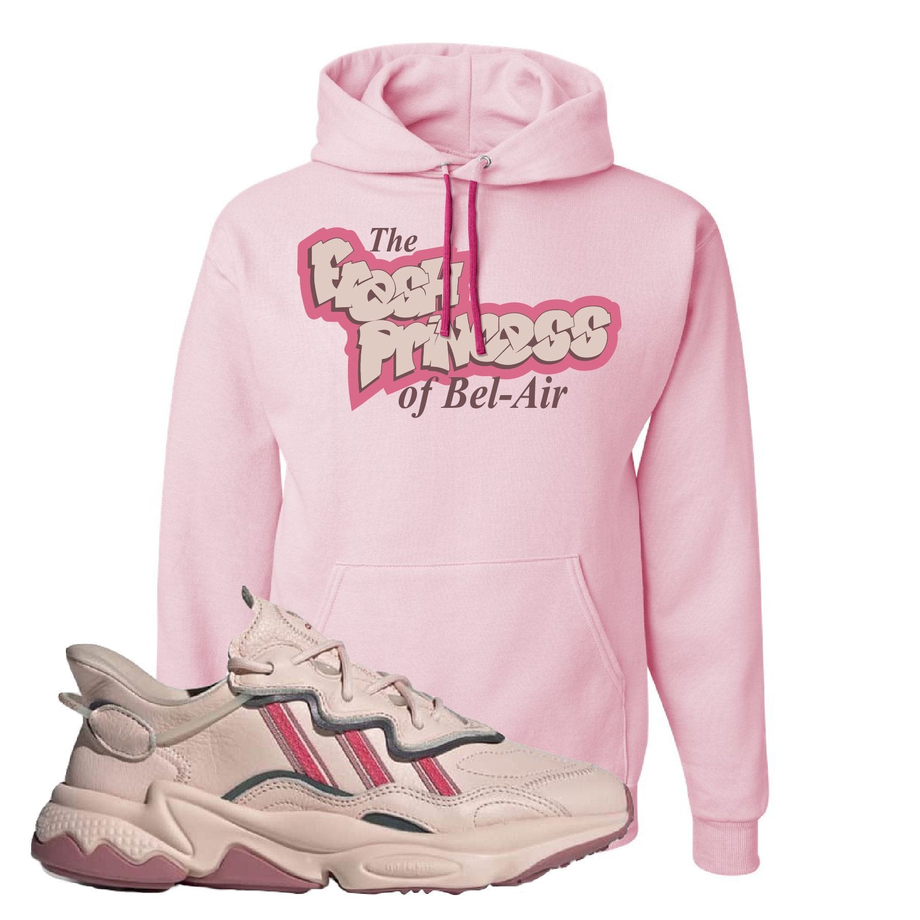 Adidas WMNS Ozweego Icy Pink Fresh Princess of Bel Air Classic Pink Sneaker Hook Up Pullover Hoodie