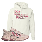 Adidas WMNS Ozweego Icy Pink Fresh Princess of Bel Air White Sneaker Hook Up Pullover Hoodie