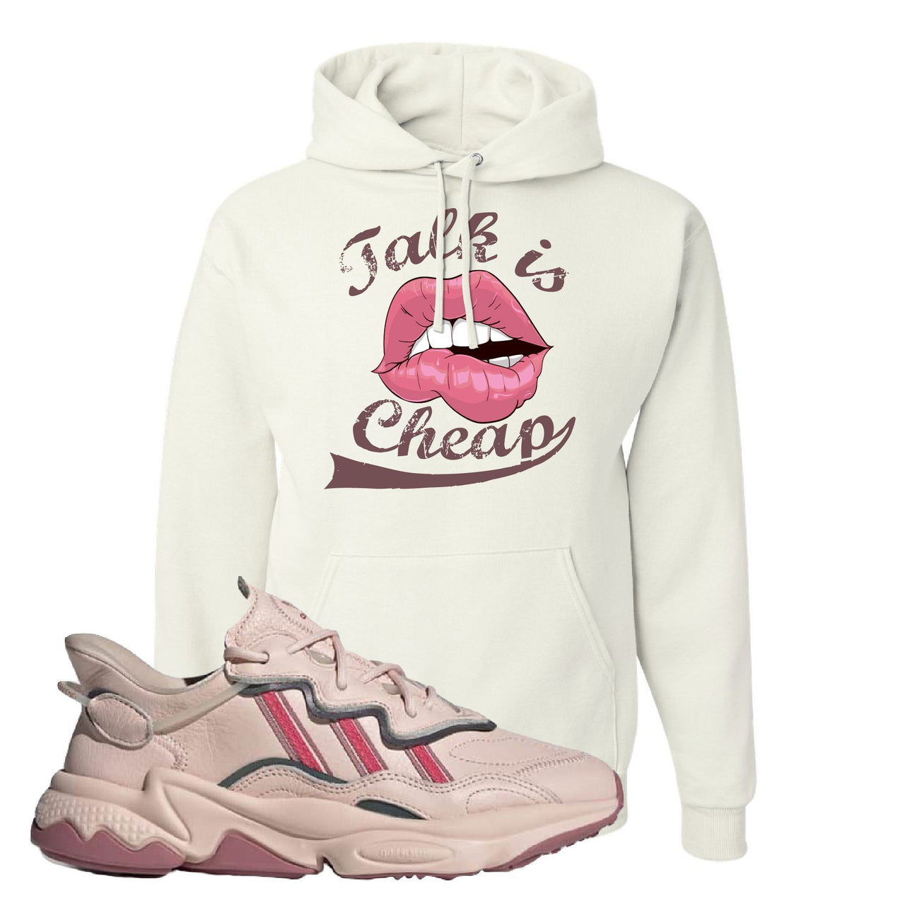Adidas WMNS Ozweego Icy Pink Talk is Cheap White Sneaker Hook Up Pullover Hoodie