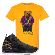 Lebron 17 Lakers Sweater Bear Gold Sneaker Hook Up T-Shirt