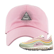 Pastel 97s Dad Hat | All Seeing Eye, Light Pink