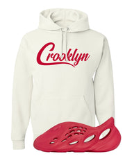 Vermillion Foam Runners Hoodie | Crooklyn, White