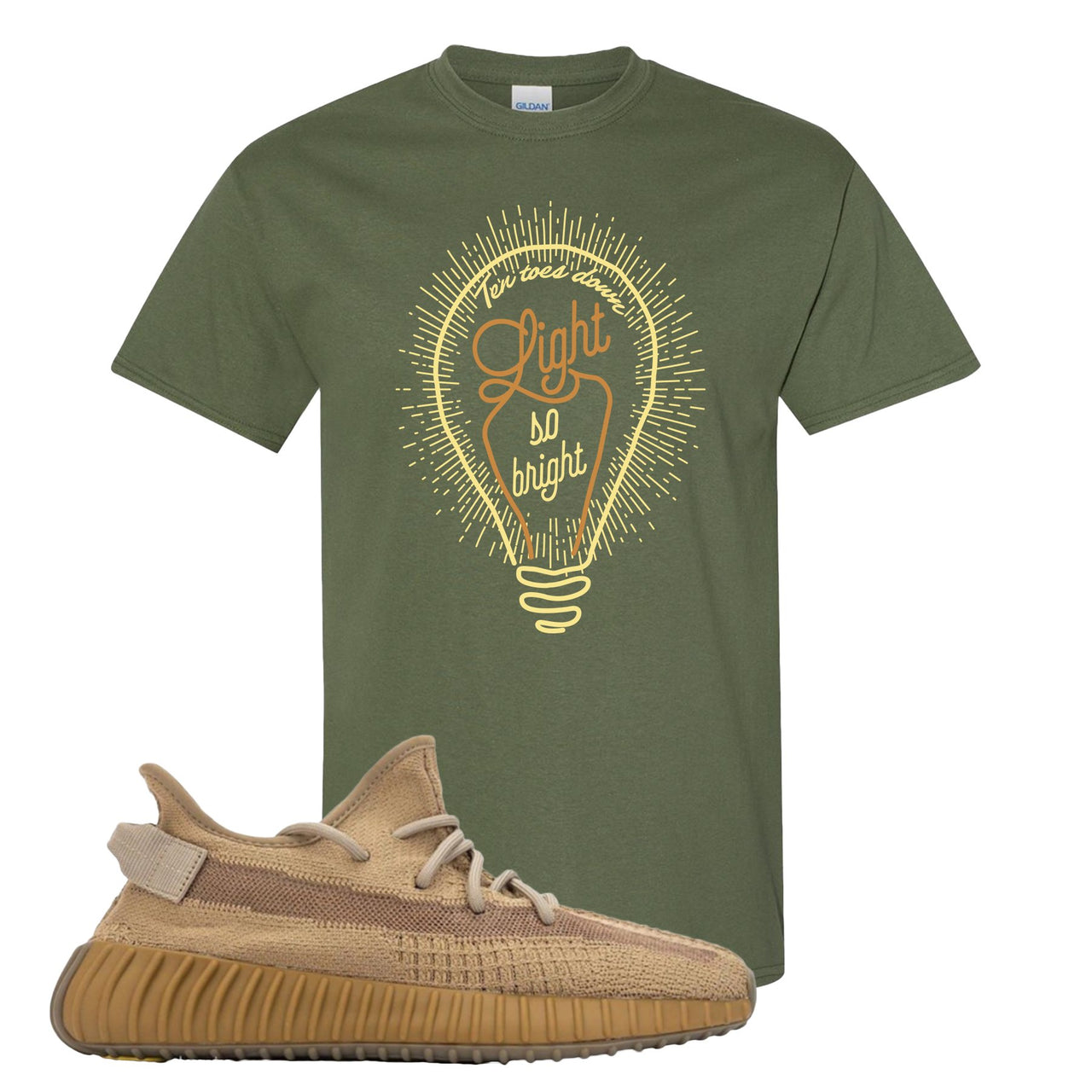 Earth v2 350s T-Shirt | Pop Of Yellow, Military Green