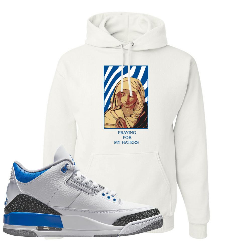 Racer Blue 3s Hoodie | God Told Me, White