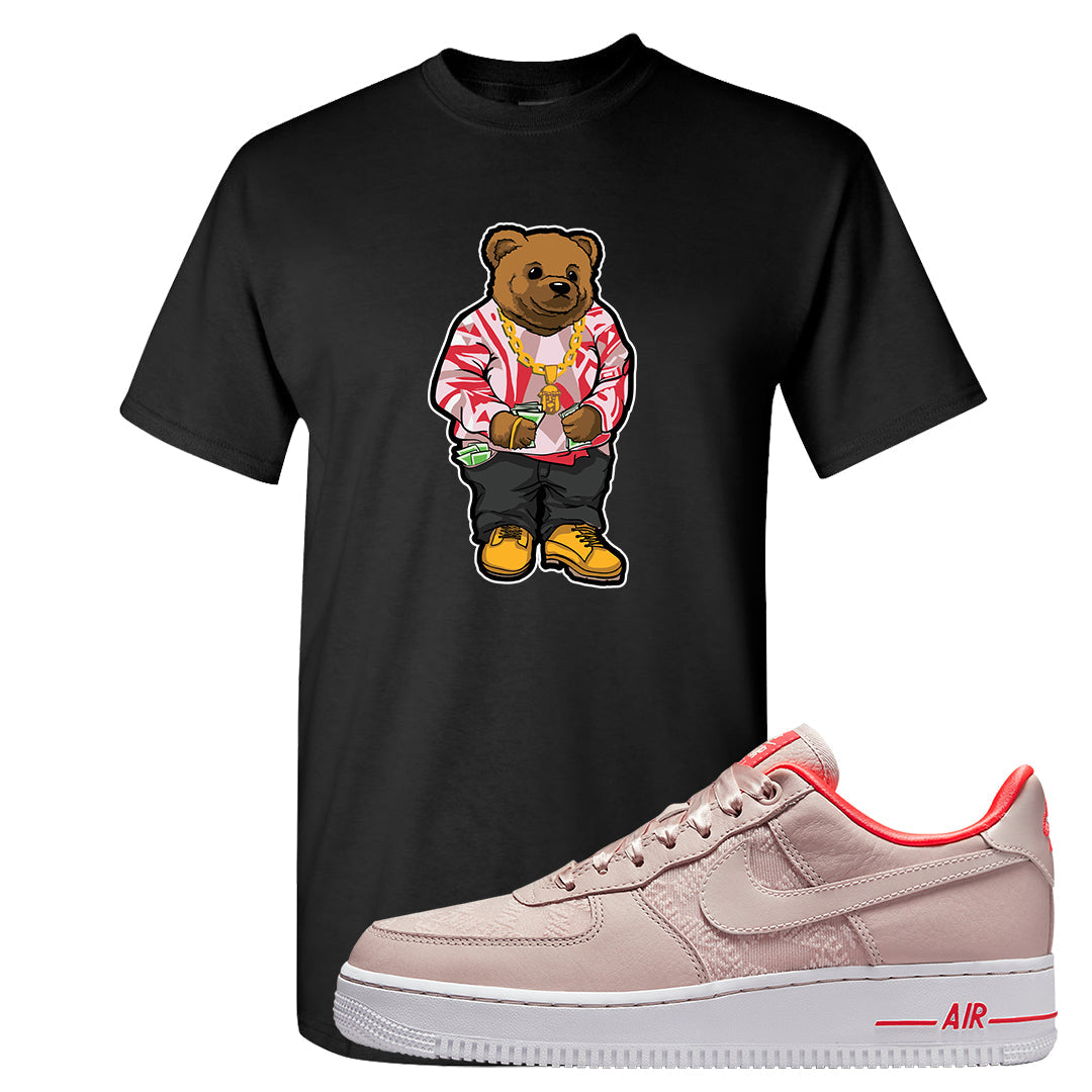 Satin Rose Gold Low AF1s T Shirt | Sweater Bear, Black